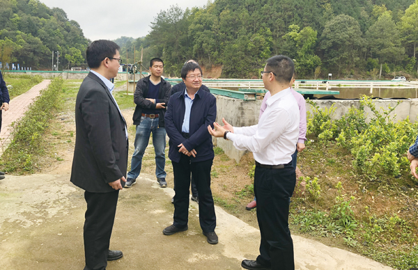 贛州市副市長胡聚文調(diào)研我司定南馬山逕、石陂角稀土尾水收集處理站